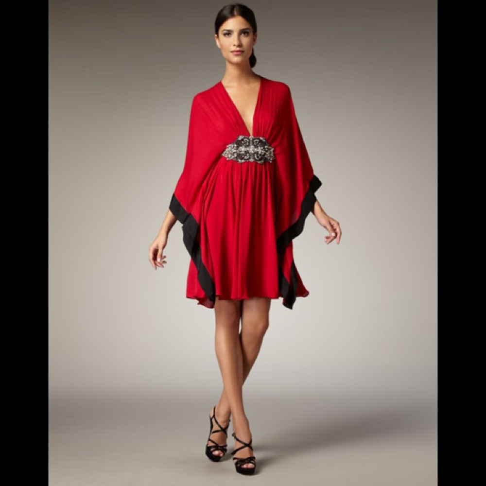 Naeem Khan Jewel Waisted Caftan Dress